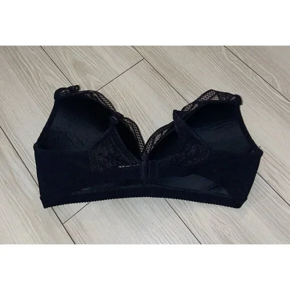 Knix Lace Deep V Bralette Bra Wire Free Womens XL XLarge Black - Picture 4 of 6